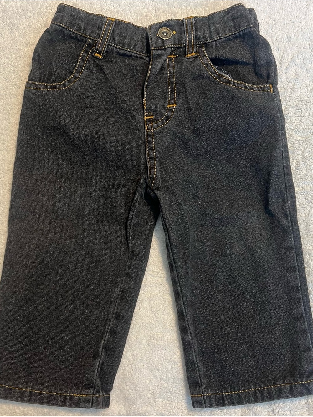 Calvin Klein Jeans Kids Black Straight-Leg Denim Pants